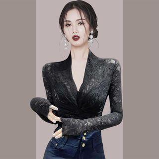 V-neck Lace T-shirt (various Designs)