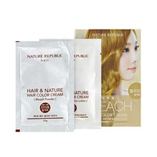 Nature Republic - Hair & Nature Hair Color Cream (bleach): Powder 10g + Oxidizing Lotion 30g 2pcs