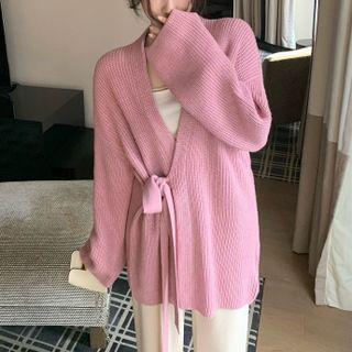 Cropped Camisole Top / Long Cardigan / Straight Leg Pants