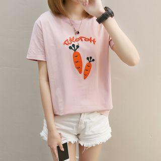 Carrot Appliqu  Short-sleeve T-shirt