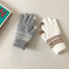 Touchscreen Patterned Knit Gloves