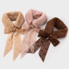 Lace Bow Chenille Scarf