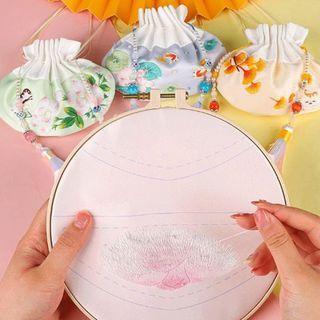 Vintage Tassel Coin Purse Diy Embroidery Kit (various Designs)