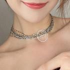 Layered Chain Choker As Shown In Figure - One Size