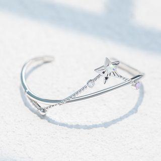 Star Bangle Bangle - Silver - One Size