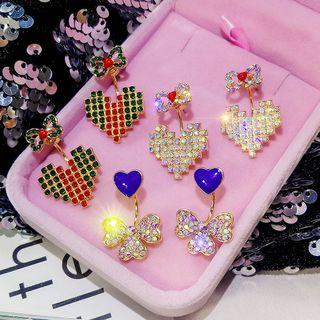 Embellished Heart / Clover Swing Earring