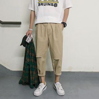 Plain Ripped Pants
