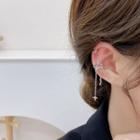 Star Rhinestone Fringed Cuff Earring