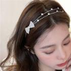 Bow Headband 1 Pc - Silver - One Size