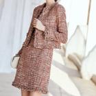 Tweed Jacket / Sleeveless Dress / Set