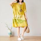 Print Elbow-sleeve Shift Dress