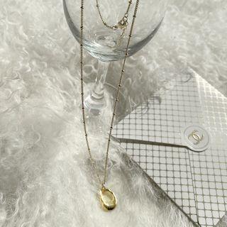 Irregular Pendant Chain Necklace Gold - One Size