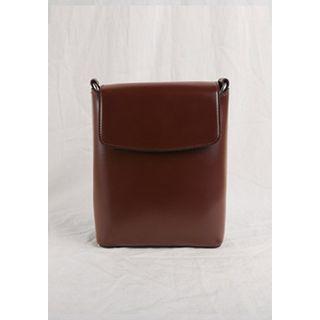 Flap Faux-leather Messenger Bag