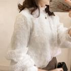 Lace Mock-neck Pullover