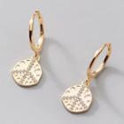 Peace Sign Rhinestone Sterling Silver Dangle Earring