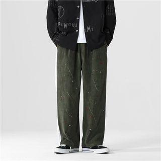 High-waist Striped Splash Pants