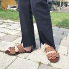 Woven-strap Slide Sandals