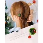 Christmas Tree Pompom Hair Pin