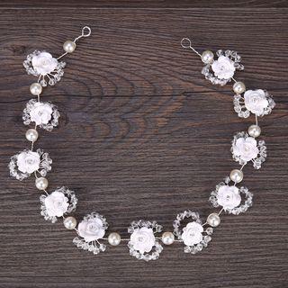 Wedding Flower Headpiece White - One Size