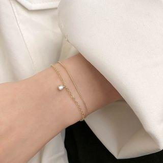 Rhinestone Alloy Bracelet