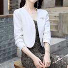 Elbow Sleeve Open Front Lace Jacket / Long Sleeve Open Front Lace Jacket