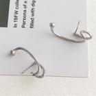 Geometric Alloy Earring 1 Pair - Silver - One Size