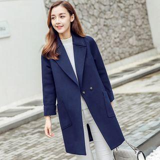 Loose-fit Long Wool Jacket