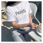 Paris Letter Print T-shirt