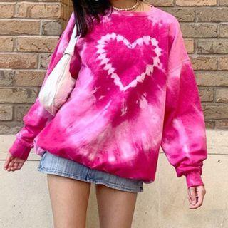 Heart Tie Dye Sweatshirt
