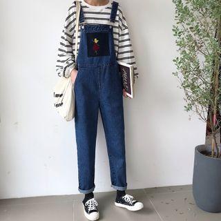 Embroidered Straight-cut Jumper Jeans