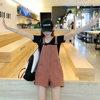 Short-sleeve T-shirt / Mini Pinafore Dress / Jumper Shorts / Set