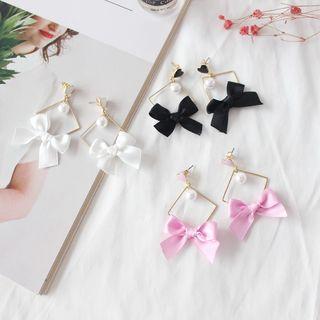Bow Square Dangle Earring