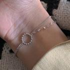 Alloy Layered Bracelet 1 Piece - Silver - One Size
