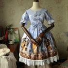 Ruffle Trim Lolita Short-sleeve A-line Dress