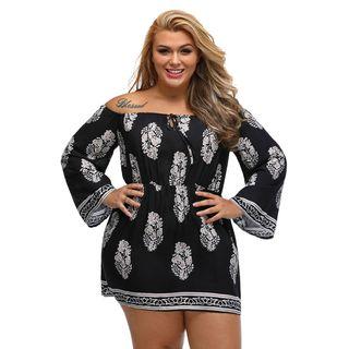 Printed Off-shoulder Tunic