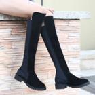 Faux Suede Knee-high Boots