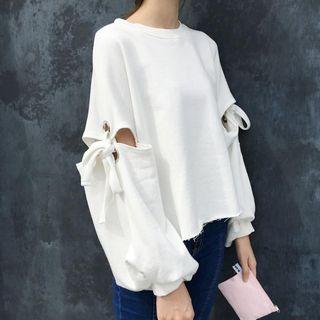 Boxy Tie-detail Sweatshirt