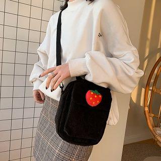 Corduroy Strawberry Crossbody Bag