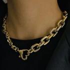 Heart Chunky Chain Alloy Choker