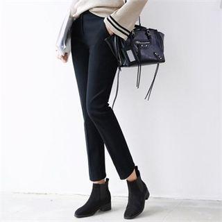 Slim-fit Brushed-fleece Lined Dress Pants