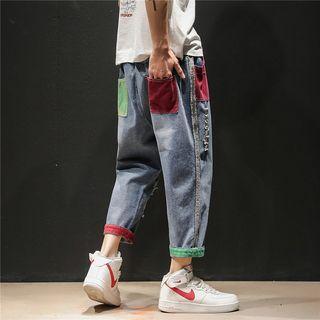 Contrast Pocket Straight-fit Jeans