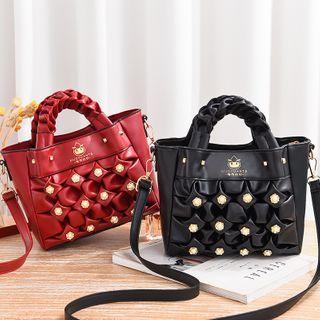 Woven Top Handle Crossbody Bag