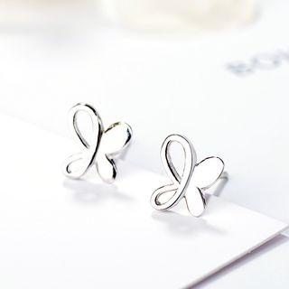 Butterfly Ear Stud 925 Silver - As Shown In Figure - One Size