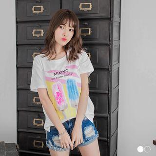 Ice Cream Printed Short-sleeve T-shirt