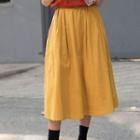 Midi A-line Skirt Curcumin - One Size