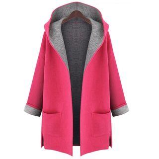 Open-front Hooded Coat