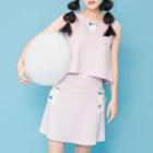 Set: Pattern Tank Top + A-line Skirt