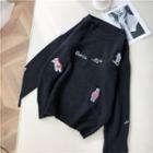 Embroidered Bear Sweater