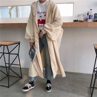 Long Sleeve Long Jacket With Hood