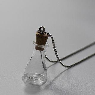 Flask Pendant Necklace Silver - One Size